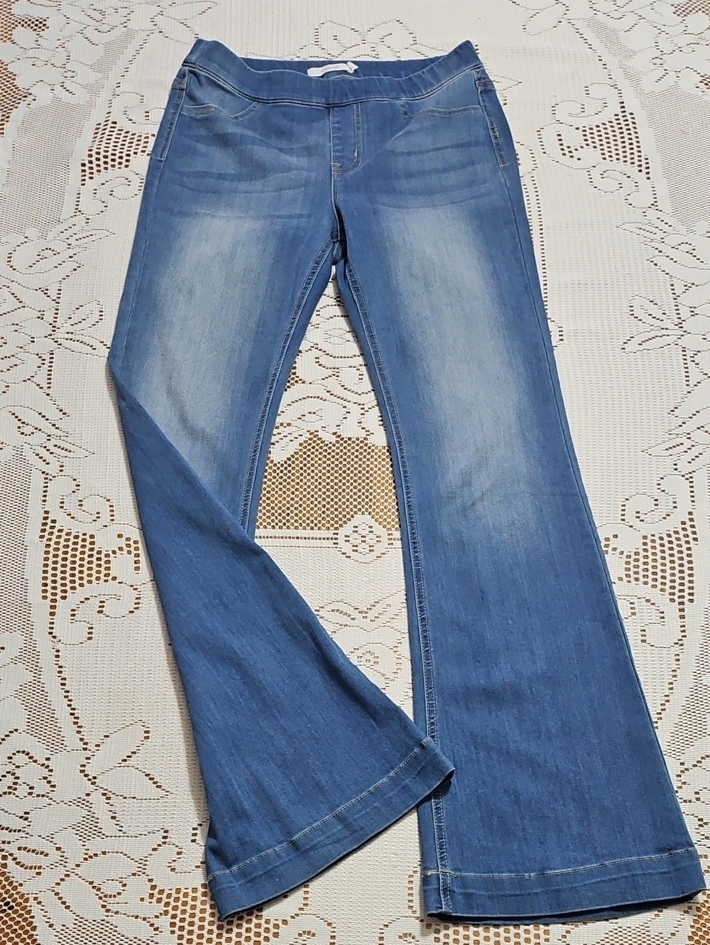 Cello Medium Blue Flare Jeans - Wide Leg - Size Large - Picture 1 of 10